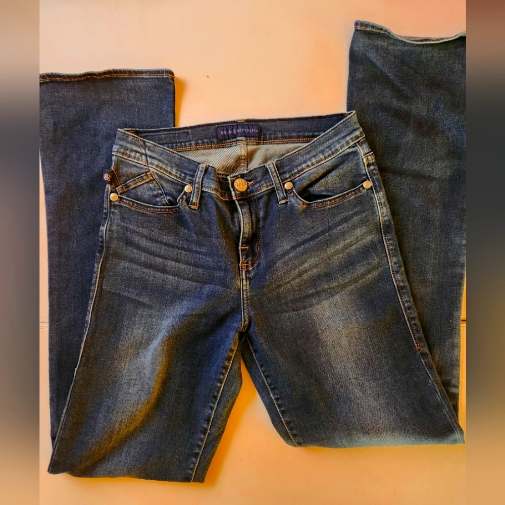 Rock & Republic Jeans stretch boot cut dark blue denim